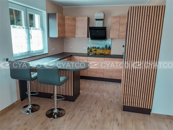 Wood Slat Dining Room Walls (11)