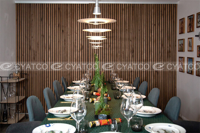 Wood Slat Dining Room Walls (13)