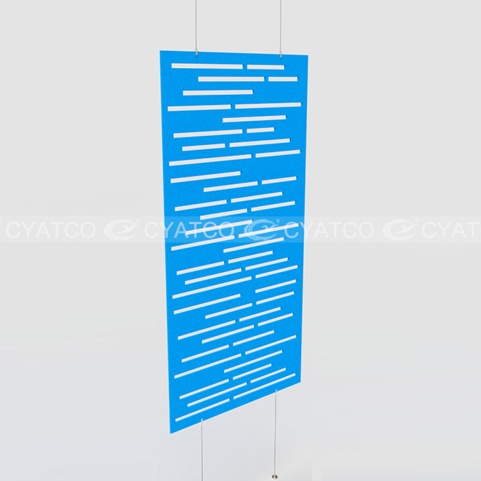 Blue Hanging Room Divider, Panel Screen DIY Decor