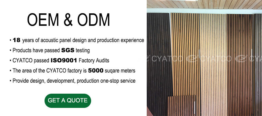 OEM & ODM 600 x 2400mm Acoustic Slat Panels Classic Oak Wall Panelling
