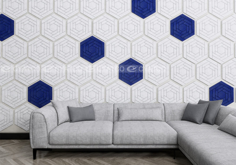 Affordable Price Hexagon Acoustic Panels Office Accent Walls Case 3