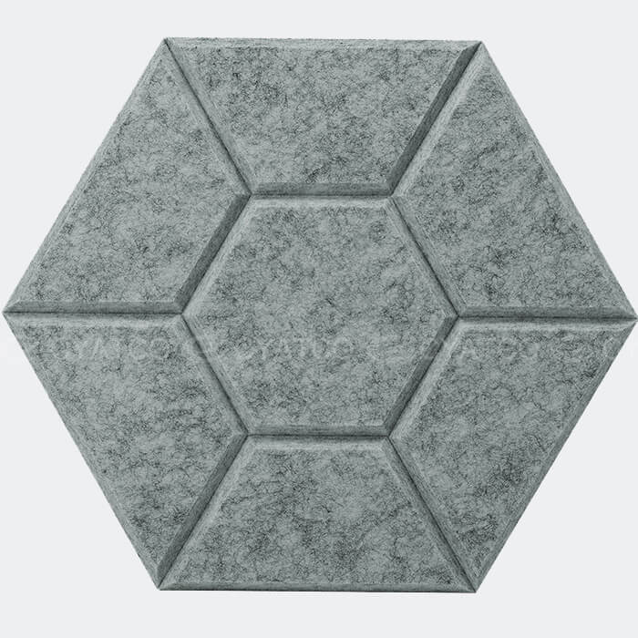 Non-toxic Hexagon Acoustic Panels Polyester Fiber Board