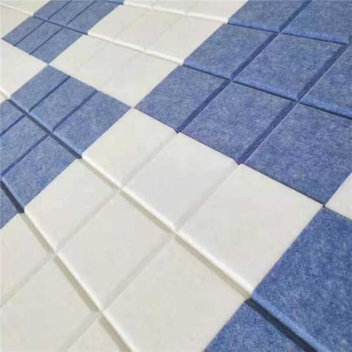 100% Recycled PET Square Tile Grooved Acoustic Panel