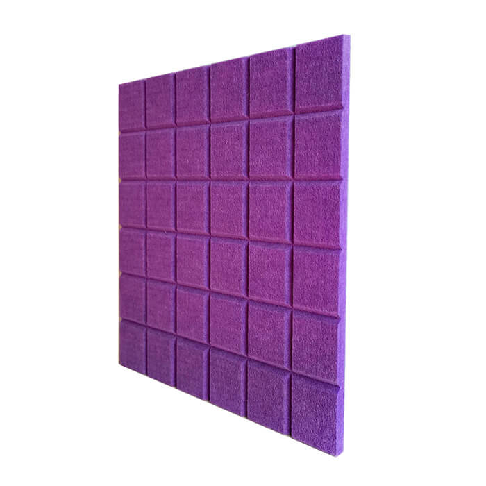 100% Polyester Fiber Square Tile Grooved Acoustic Panel