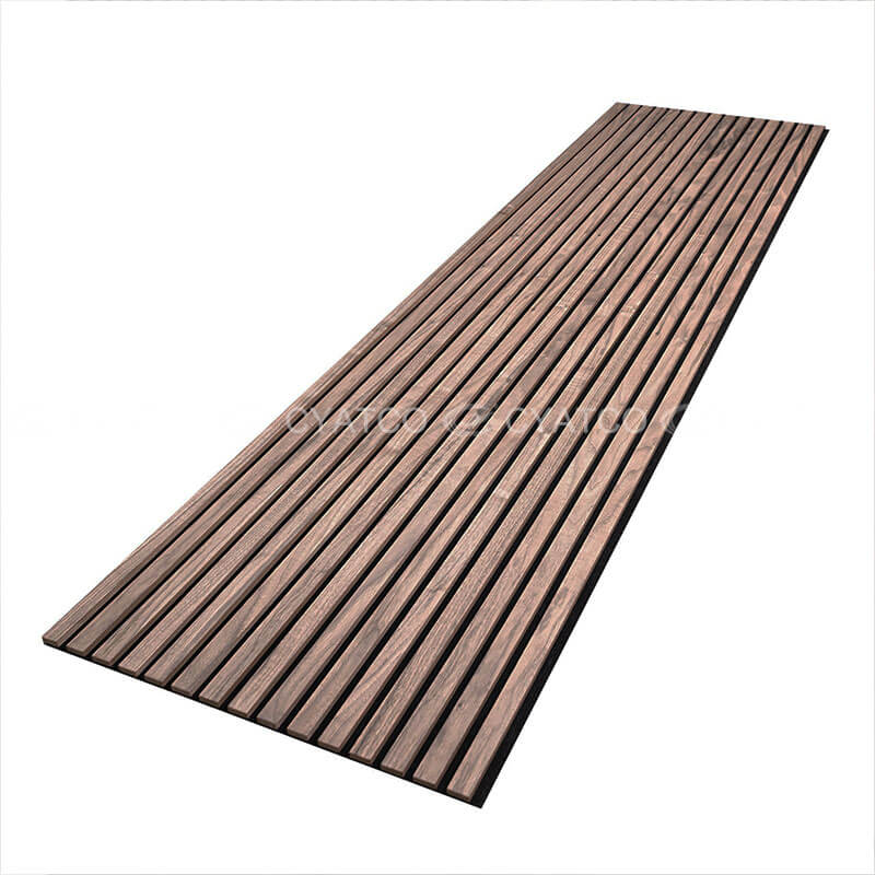 600mm x 2400mm Walnut Wood Slat Panel Acoustic Wall Paneling