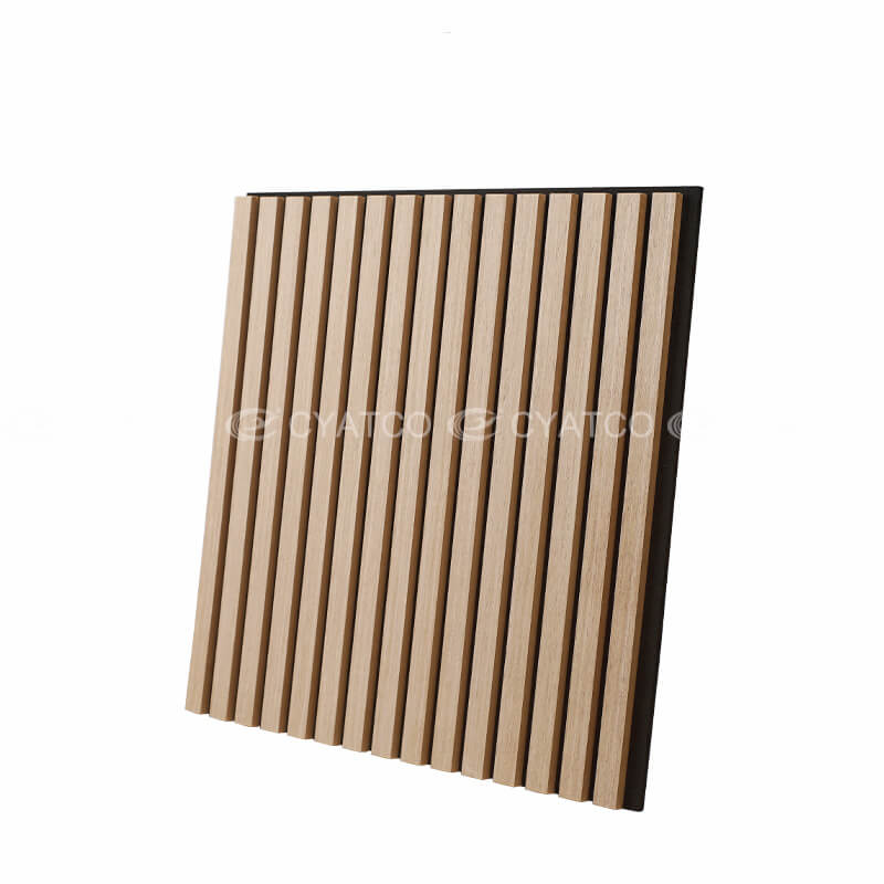 600 x 600 White Oak Wood Veneer Akupanel Decorative Sound Absorbing Panel