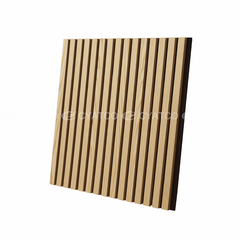 600 x 600 mm Oak Wood Veneer Akupanel 3D Slat Wood Wall Panels