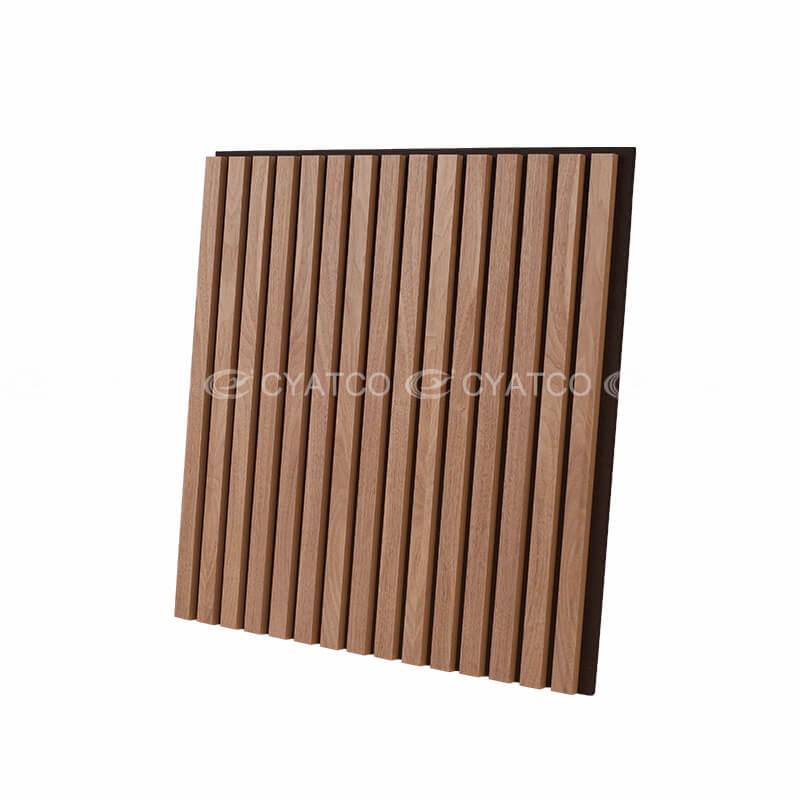 600 x 600 mm Cherry Wood Veneer Akupanel 3D Seamless Spliced Sound Absorbing Panel