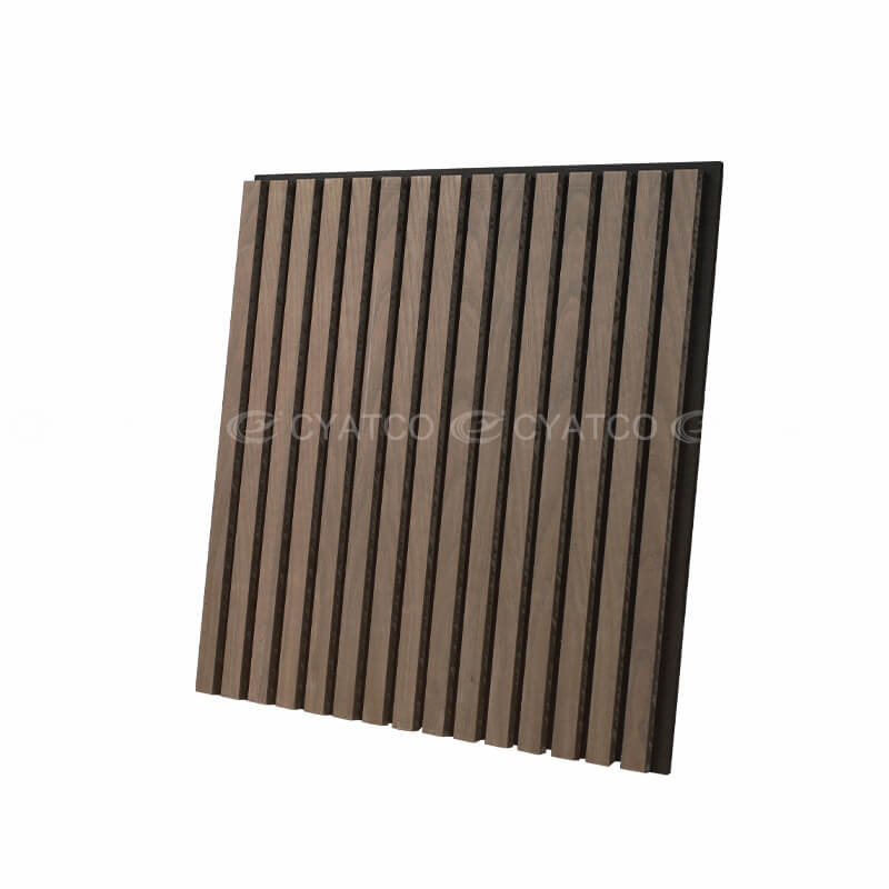 600 x 600 mm Natural Wood Veneer Akupanel 3D Slat Wood Wall Panels