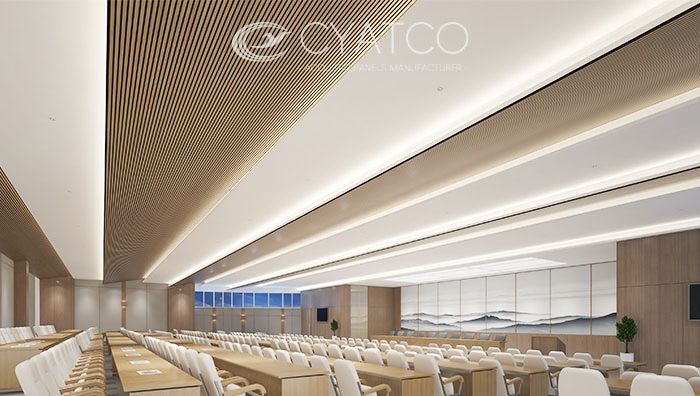 Guangzhou Financial Securities Conference Room Acoustic Ceiling Akupanel Case (1)