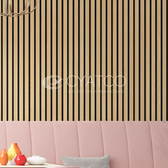 Elegant Application of Yellow Oak Wooden Acoustic Panel in Restaurant (3)