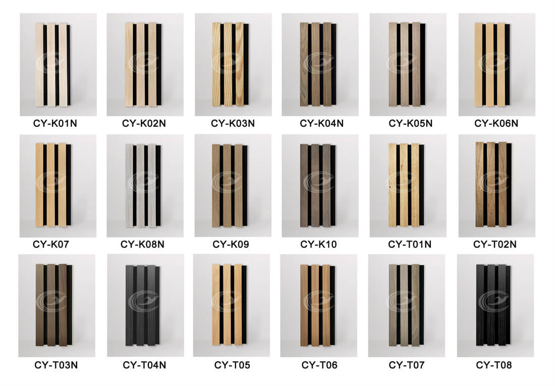 New Akupanel Luxury Series - Acoustic Slat Wood Wall Panels Finish Color (1)