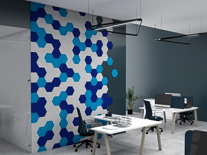 Hexagonal Acoustic Wall Tiles (4)