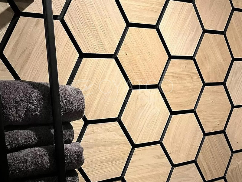 Wooden Hexagon Acoustic Panels (12)