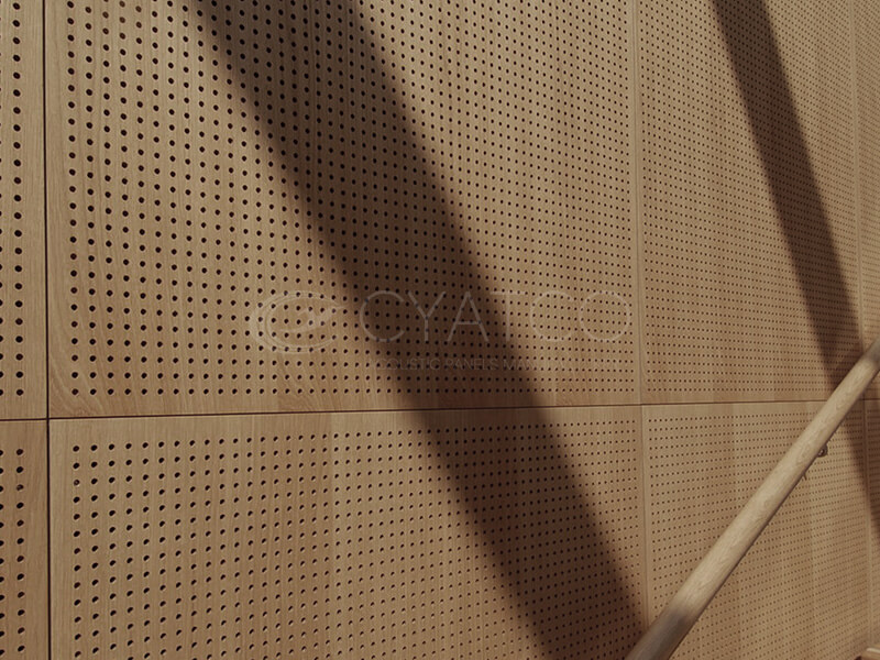 Perforated Acoustic Walnut Wood Wall Sheet (3)