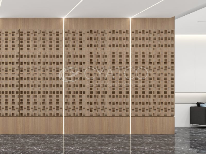 Perforated Oak Wood Acoustic Board