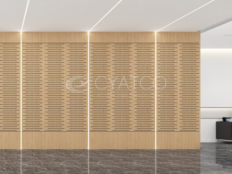 Perforated Wooden Ceiling Panels Acoustic System (2)