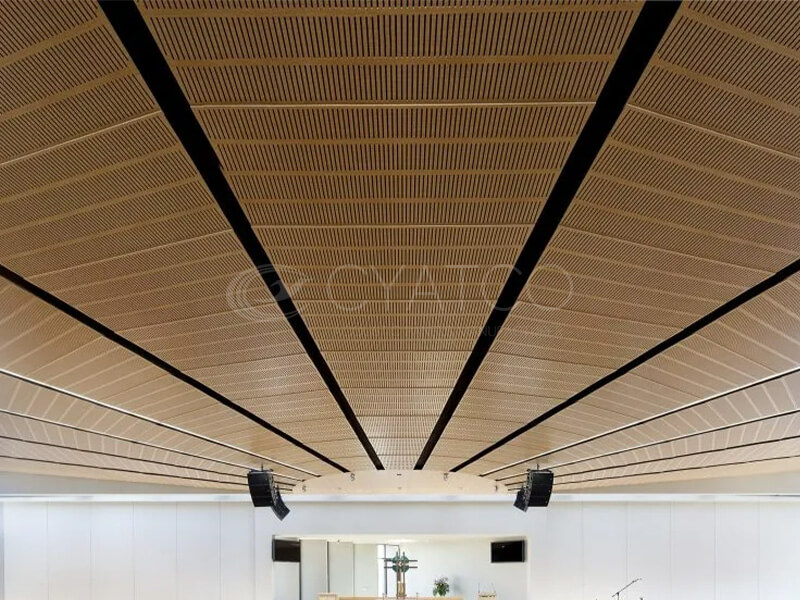 Perforated Wooden Ceiling Panels Acoustic System (6)