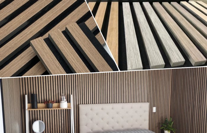 Sustainable sound absorption wooden akupanels