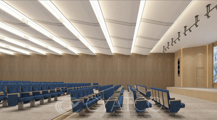 Hotel Auditorium Acoustic Slat Wood Wall Paneling Solutions (6)