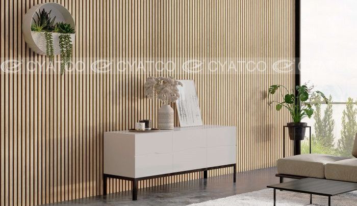 wood slat soundproof paneling _living room background wall (2)