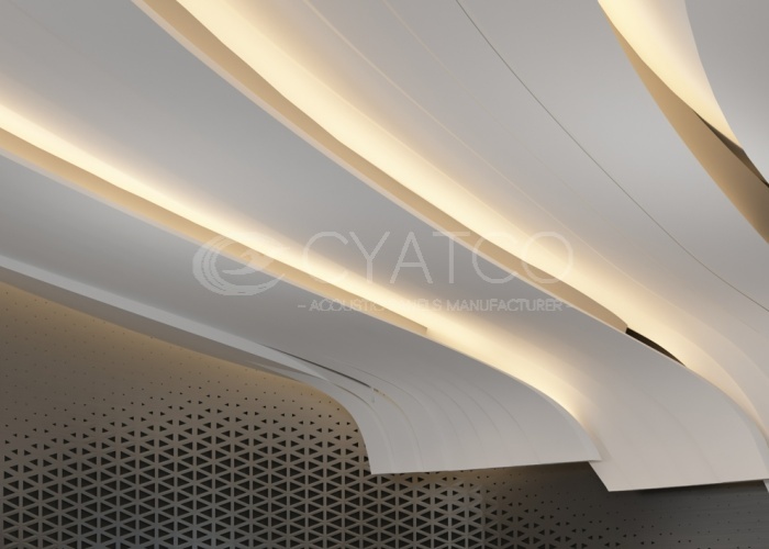 Acoustic Sandstone System Curved Ceiling (2)