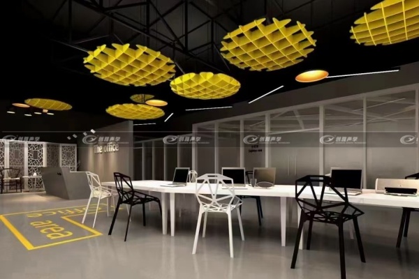 Polyester Fiber Sound-Absorbing Ceilings Personalized Design (3)